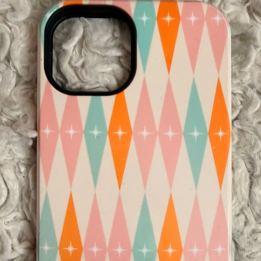 1950s Mid Century Modern Atomic Star Pattern iPhone Case / iPhone 13/ Tough Case